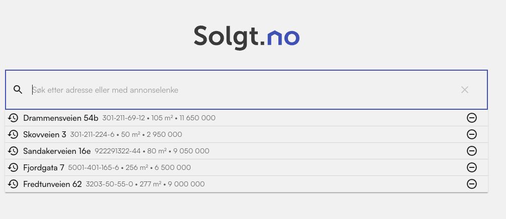 Hva er boligen solgt for?